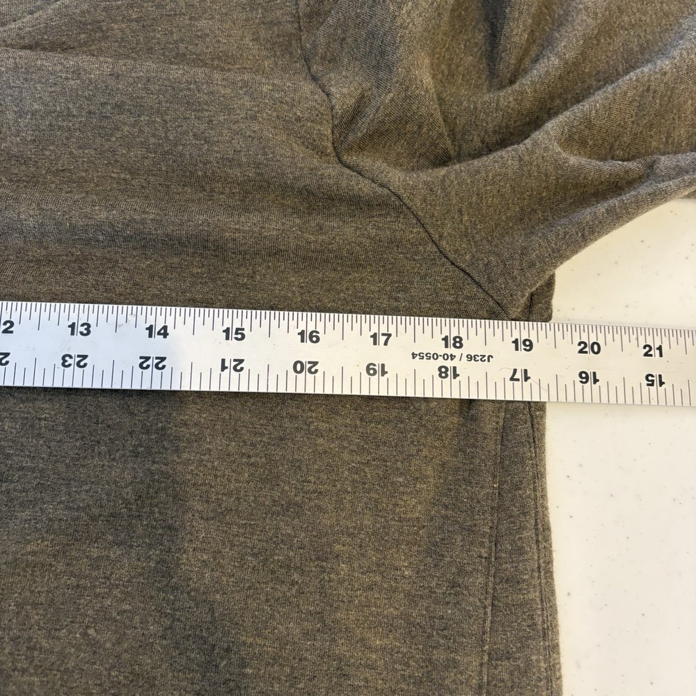 J Jill Womens Knit Tunic Top Medium Army Green Buttons Stretch Minimal Capsule - Picture 3 of 7